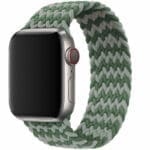 Braided Szíj Apple Watch SE/11/10/9/8/7/6/5/4/3 (42/41/40/38mm) Green Gray