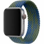 Braided Szíj Apple Watch SE/11/10/9/8/7/6/5/4/3 (42/41/40/38mm) Green Strip Blue