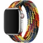 Braided Szíj Apple Watch SE/11/10/9/8/7/6/5/4/3 (42/41/40/38mm) Rainbow Black