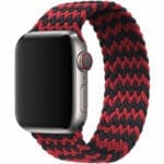 Braided Szíj Apple Watch SE/11/10/9/8/7/6/5/4/3 (42/41/40/38mm) Red Black Lines