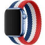 Braided Szíj Apple Watch SE/11/10/9/8/7/6/5/4/3 (42/41/40/38mm) Red White Blue