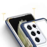 Clear 3in1 Frame Gel Blue Samsung Galaxy S22 Ultra Tok