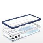 Clear 3in1 Frame Gel Blue Samsung Galaxy S22 Ultra Tok