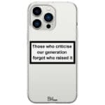 Criticise Generation iPhone 13 Pro Tok