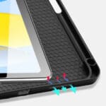 Dux Ducis Domo Case for iPad 10.9 2022 (10 gen.) Cover with Space for Apple Pencil Stylus Smart Cover Stand Black
