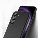 Dux Duxis Grit Elegant Artificial Leather MagSafe Black Samsung Galaxy S23 Plus Tok