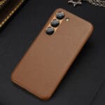 Dux Duxis Grit Elegant Artificial Leather MagSafe Brown Samsung Galaxy S23 Plus Tok