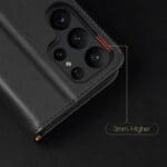 Dux Duxis Hivo Flip Wallet Stand RFID blocker Black Samsung Galaxy S23 Plus Tok