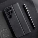 Dux Duxis Hivo Flip Wallet Stand RFID Blocking Brown Samsung Galaxy S23 Plus Tok