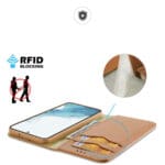 Dux Duxis Hivo Flip Wallet Stand RFID Blocking Brown Samsung Galaxy S23 Plus Tok