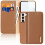 Dux Duxis Hivo Flip Wallet Stand RFID Blocking Brown Samsung Galaxy S23 Plus Tok
