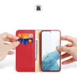 Dux Duxis Hivo Flip Wallet Stand RFID Blocking Red Samsung Galaxy S23 Plus Tok