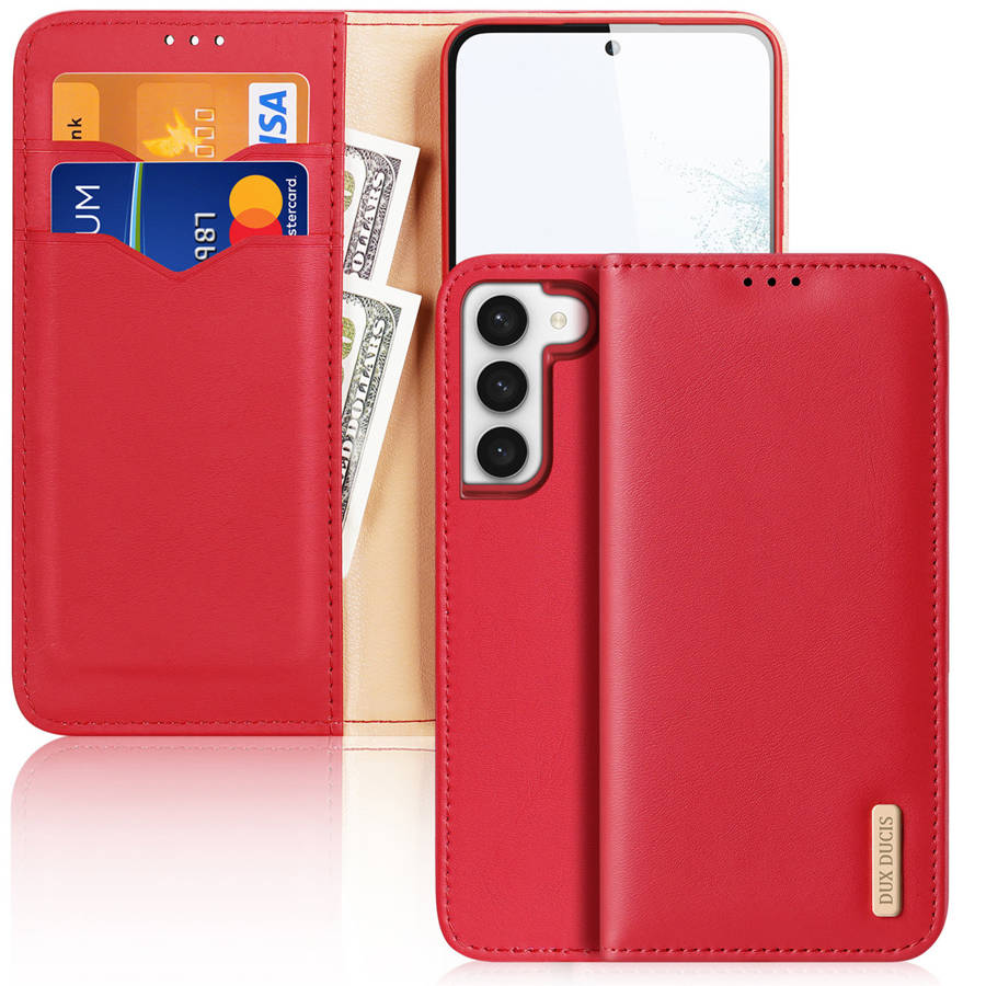 Dux Duxis Hivo Flip Wallet Stand RFID Blocking Red Samsung Galaxy S23 Plus Tok