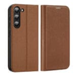 Dux Duxis Skin X2 Flip Wallet Stand Brown Samsung Galaxy S23 Plus Tok