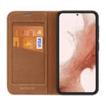 Dux Duxis Skin X2 Flip Wallet Stand Brown Samsung Galaxy S23 Plus Tok