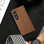 Dux Duxis Skin X2 Flip Wallet Stand Brown Samsung Galaxy S23 Plus Tok