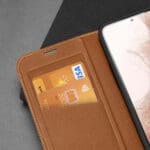 Dux Duxis Skin X2 Flip Wallet Stand Brown Samsung Galaxy S23 Plus Tok