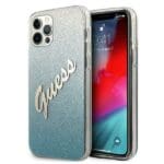Guess Glitter Gradient Script Blue iPhone 12/12 Pro Tok