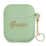 Guess GUA2LSCHSN Green Silicone Charm Heart Collection AirPods 1/2 Tok