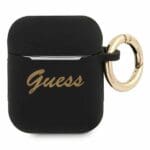 Guess GUA2UCAMA Black Silicone Vintage Script AirPods 1/2 Tok