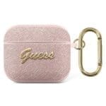Guess GUA3SASMP Pink Saffiano Script Metal Collection AirPods 3 Tok