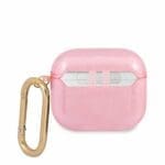 Guess GUA3UCG4GP Pink Glitter Collection AirPods 3 Tok