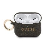 Guess GUACAPSILGLBK Black Silicone Glitter AirPods Pro Tok