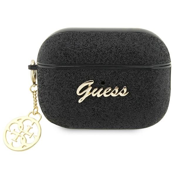 Guess GUAP2GLGSHK Black Glitter Flake 4G Charm AirPods Pro 2 Tok