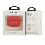 Guess GUAPLSCHSR Red Silicone Charm Heart Collection AirPods Pro Tok
