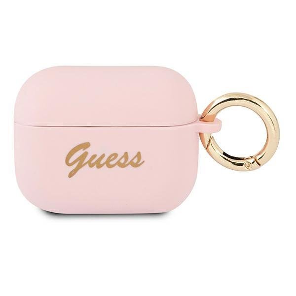 Guess GUAPSSSI Pink Silicone Vintage Script AirPods Pro Tok