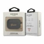 Guess GUAPSSSK Black Silicone Vintage Script AirPods Pro Tok