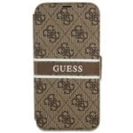 Guess GUBKP13L4GDBR Brown Book 4G Stripe iPhone 13 Pro Tok