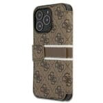 Guess GUBKP13L4GDBR Brown Book 4G Stripe iPhone 13 Pro Tok