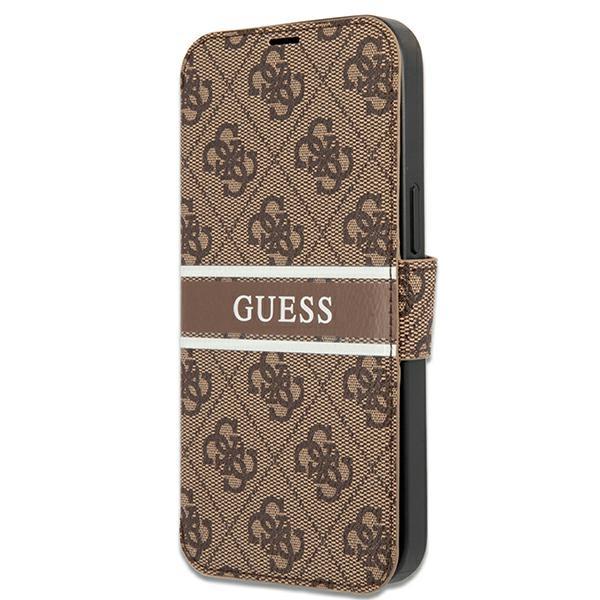 Guess GUBKP13L4GDBR Brown Book 4G Stripe iPhone 13 Pro Tok