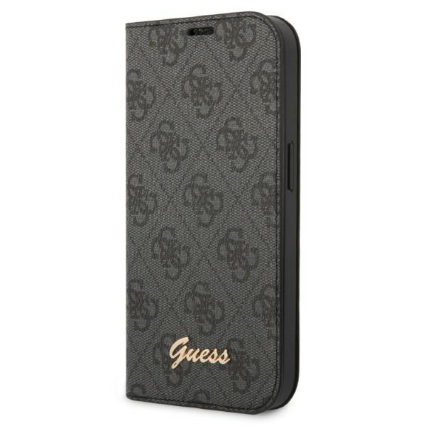 Guess GUBKP14LHG4SHK Black Book 4G Vintage Gold Logo iPhone 14 Pro Tok