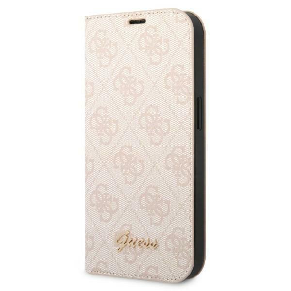 Guess GUBKP14LHG4SHP Pink Book 4G Vintage Gold Logo iPhone 14 Pro Tok