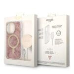 Guess GUBPP14LHJEACSP Pink Jungle MagSafe iPhone 14 Pro Tok + Töltő