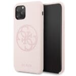 Guess GUHCN58LS4GLP Light Pink Silicone 4G Tone On Tone iPhone 11 Pro Tok