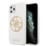Guess GUHCN65TPUWHGLG White Hardcase Glitter 4G Circle Logo iPhone 11 Pro Max Tok