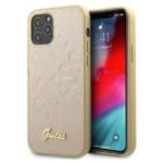 Guess GUHCP12LPUILGLG Gold Iridescent Love Script Gold Logo iPhone 12 Pro Max Tok