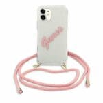 Guess GUHCP12SCRTVSPI Pink Script Vintage iPhone 12 Mini Tok