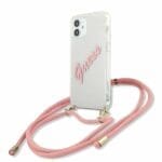 Guess GUHCP12SCRTVSPI Pink Script Vintage iPhone 12 Mini Tok