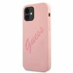 Guess GUHCP12SLSVSGP Silicone Vintage Pink iPhone 12 Mini Tok
