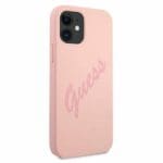 Guess GUHCP12SLSVSGP Silicone Vintage Pink iPhone 12 Mini Tok