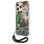 Guess GUHCP13LHFLSB Blue Flower Strap iPhone 13 Pro Tok
