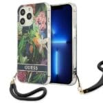 Guess GUHCP13LHFLSB Blue Flower Strap iPhone 13 Pro Tok