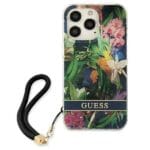 Guess GUHCP13LHFLSB Blue Flower Strap iPhone 13 Pro Tok