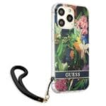 Guess GUHCP13LHFLSB Blue Flower Strap iPhone 13 Pro Tok