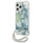 Guess GUHCP13LHFLSN Green Flower Strap iPhone 13 Pro Tok