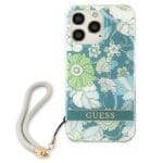 Guess GUHCP13LHFLSN Green Flower Strap iPhone 13 Pro Tok